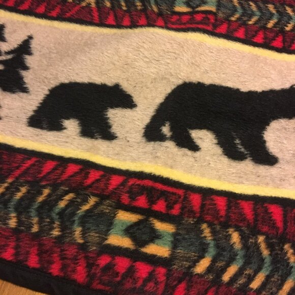 earth ragz bear Pillow Cover Rustic Cabin Lodge Forest Native American Pattern - Picture 5 of 16
